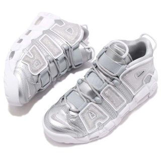 ナイキ(NIKE)のNIKE AIR MORE UPTEMPO W メタリックシルバー 26.0cm(スニーカー)