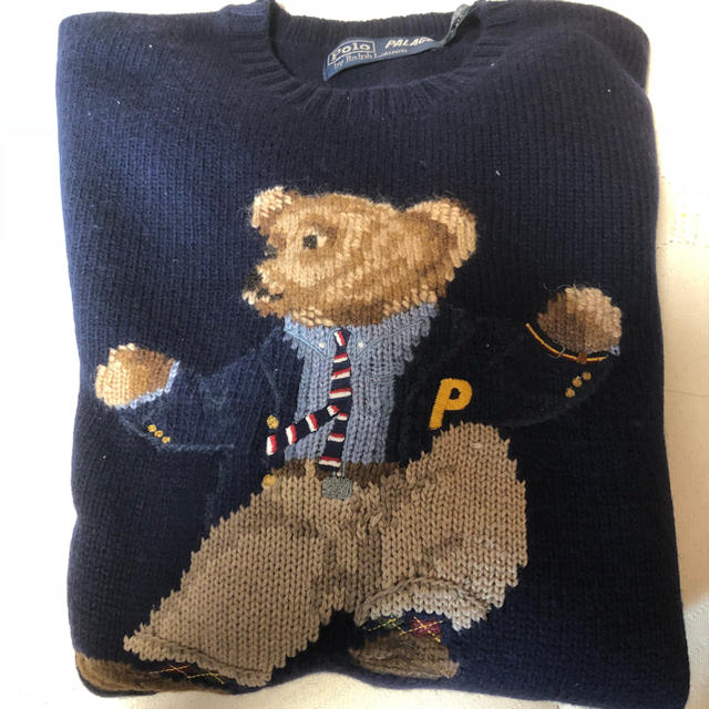 POLO RALPH LAUREN(ポロラルフローレン)のPalace × Ralph Lauren ネイビーニット Mサイズ メンズのトップス(ニット/セーター)の商品写真