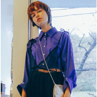 Cut Large Shirt /purple(シャツ/ブラウス(長袖/七分))
