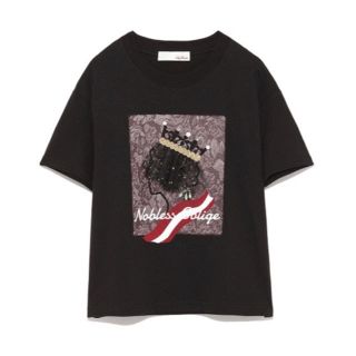 リリーブラウン(Lily Brown)のLily Brown クイーンビジューTシャツ(Tシャツ(半袖/袖なし))