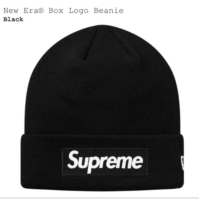 Supreme(シュプリーム)のsupreme New Era Box Logo Beanie black 黒 メンズの帽子(ニット帽/ビーニー)の商品写真