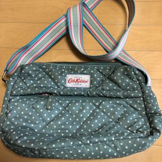 キャスキッドソン(Cath Kidston)のキャスキッドソン★グリーン ドット柄 斜めがけバッグ(ショルダーバッグ)