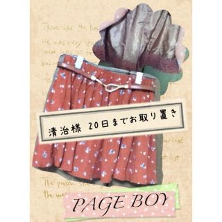 ページボーイ(PAGEBOY)のPAGEBOY花柄ミニスカ＆ベルトセット(ミニスカート)