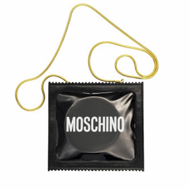 MOCSHINO H&M コンドームパテントバッグ ショルダーバッグ
