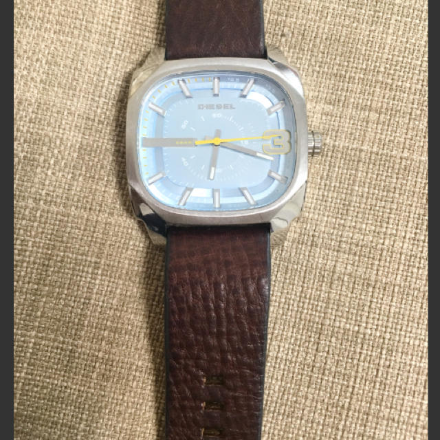 DIESEL(ディーゼル)のDIESEL ディーゼル DZ1654 ブルー×ブラウン DZ-1654 腕時計 メンズの時計(レザーベルト)の商品写真