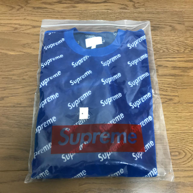 supreme velour diagonal logo l/s ベロア