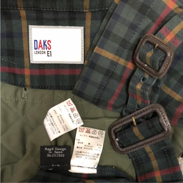 DAKS(ダックス)のDAKS LONDON チェック柄 トレンチコート ライナー付き   L レディースのジャケット/アウター(トレンチコート)の商品写真