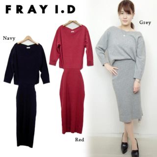 フレイアイディー(FRAY I.D)のFRAY I.D バッククロス ニットタイトワンピース(ひざ丈ワンピース)