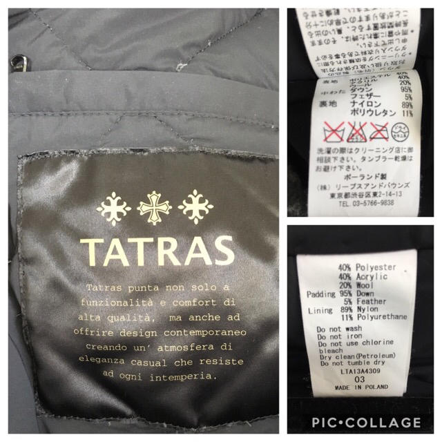 TATRAS(タトラス)の☆値下げ☆TATRAS タトラス レディース ダウン ポンチョ レディースのジャケット/アウター(ダウンジャケット)の商品写真