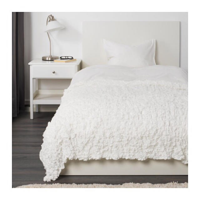 IKEA(イケア)の【IKEA】 OFELIA - 毛布, ホワイト インテリア/住まい/日用品の寝具(毛布)の商品写真