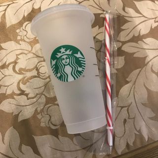 スターバックスコーヒー(Starbucks Coffee)の日本未発売 スタバ ホリデー限定ストロー リユーザブル カップ(グラス/カップ)