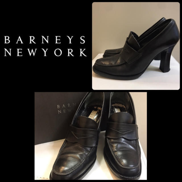 BARNEYS NEW YORK(バーニーズニューヨーク)のバーニーズニューヨーク♡ブラックレザー ローファーパンプス♡ レディースの靴/シューズ(ハイヒール/パンプス)の商品写真