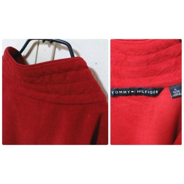 TOMMY HILFIGER(トミーヒルフィガー)のUS トミーヒルフィガー ハーフジップ フリース red レディースのトップス(トレーナー/スウェット)の商品写真