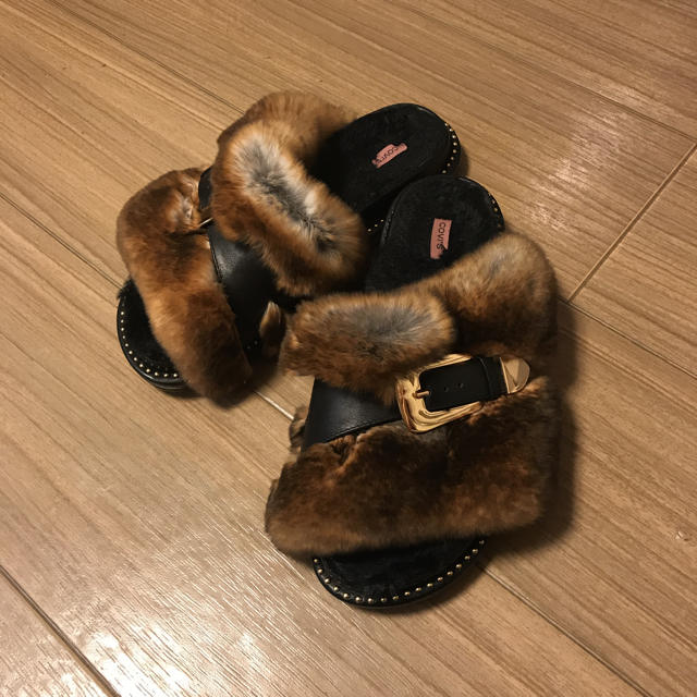 ROSE BUD ラビットファー サンダル UGG EMU 23