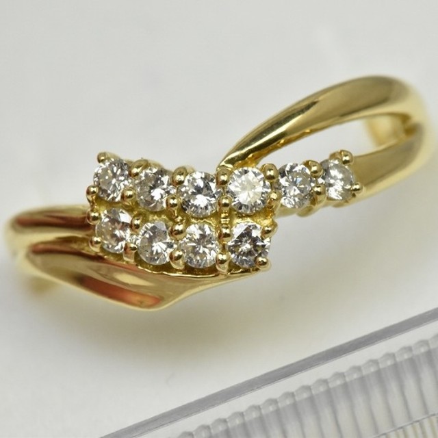 特価ブランド 2点で専用です K18 指輪 13号 ダイヤリング 0.30ct 合計