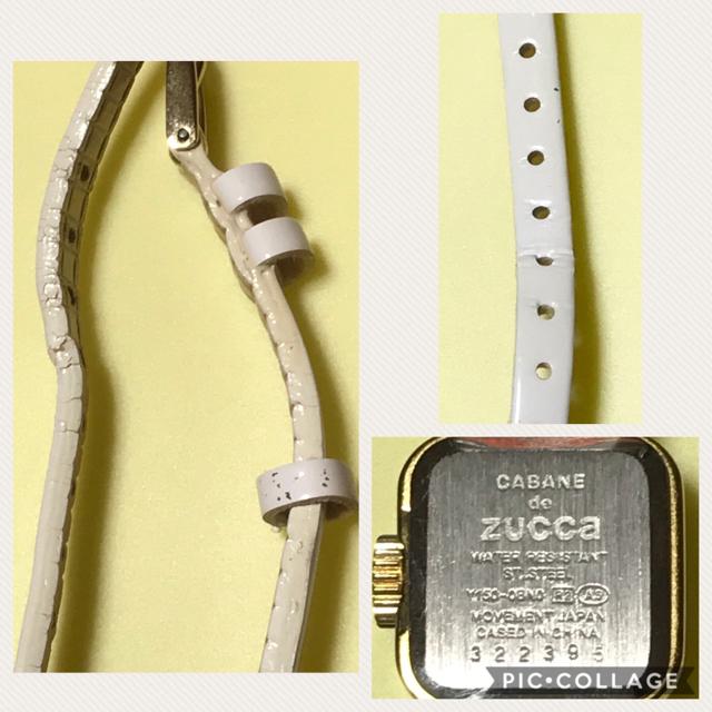CABANE de ZUCCa(カバンドズッカ)のズッカ 腕時計 キャラメル ホワイト 白 レディースのファッション小物(腕時計)の商品写真