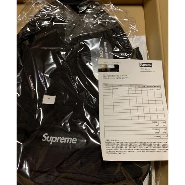 ブラックblack状態supreme backpack 18SS