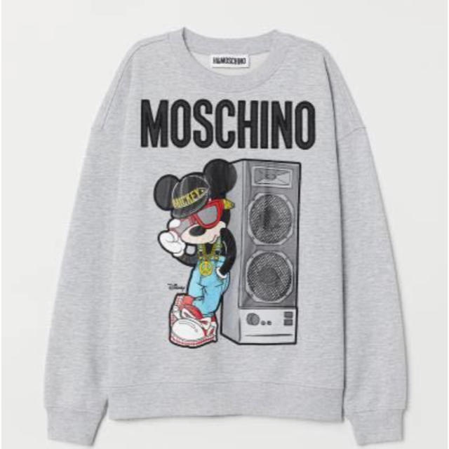 H&MOSCHINO ミッキートレーナー グレー S