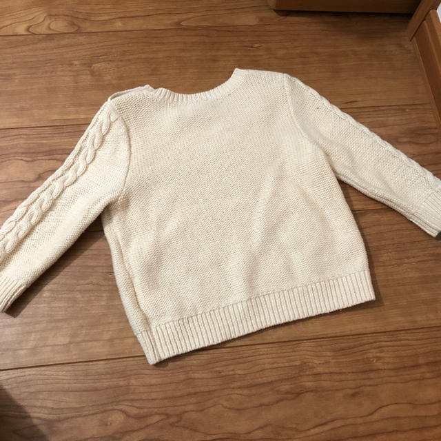 babyGAP(ベビーギャップ)の【着画有り】ケーブルニット 80 キッズ/ベビー/マタニティのキッズ服女の子用(90cm~)(ニット)の商品写真