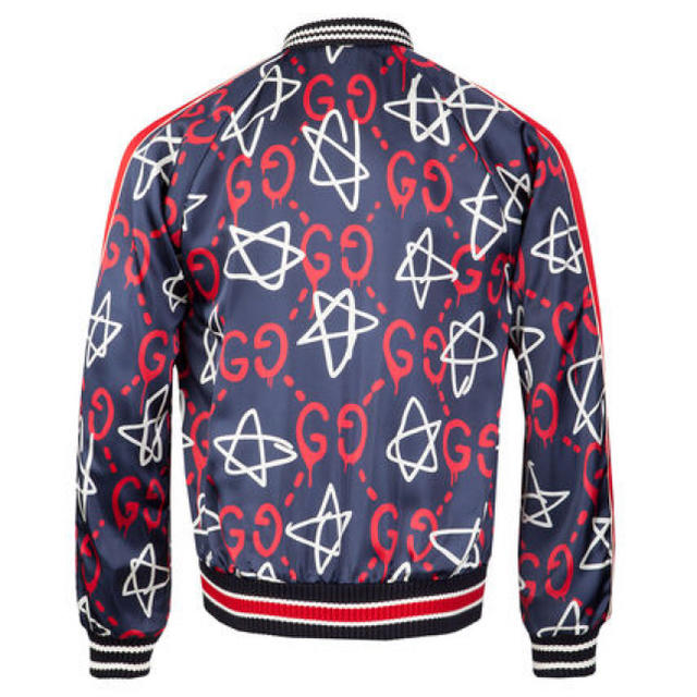 Gucci(グッチ)のGucci Ghost-printSatinBomberJacket ゴースト メンズのジャケット/アウター(スカジャン)の商品写真