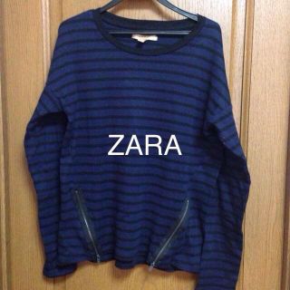 ザラ(ZARA)の美品 ZARA ボーダーロンT(Tシャツ(長袖/七分))