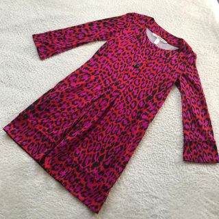 ダイアンフォンファステンバーグ(DIANE von FURSTENBERG)のダイアン Gaby チュニックワンピース Leopard Red Pink(ひざ丈ワンピース)