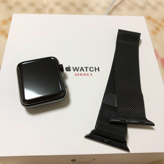 Apple Watch series3 42mm ブラック ステンレスメンズ