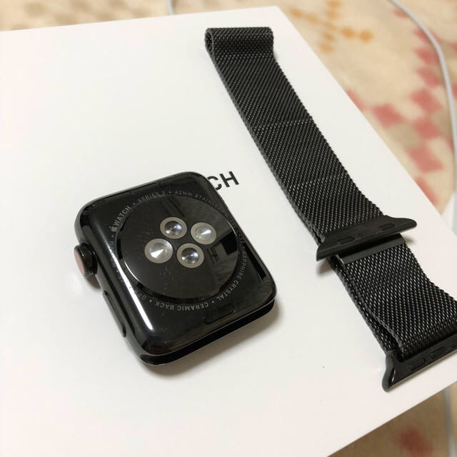 Apple Watch(アップルウォッチ)のApple Watch series3 42mm ブラック ステンレス メンズの時計(腕時計(デジタル))の商品写真