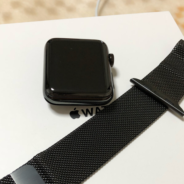 Apple Watch(アップルウォッチ)のApple Watch series3 42mm ブラック ステンレス メンズの時計(腕時計(デジタル))の商品写真