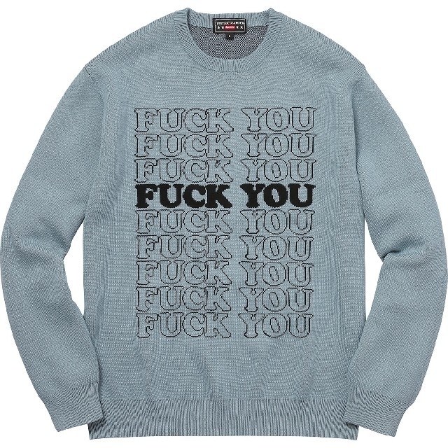 Supreme(シュプリーム)の国内正規品m込み fuck you sweater　新品 メンズのトップス(ニット/セーター)の商品写真