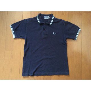 フレッドペリー(FRED PERRY)のフレッドペリーメンズポロシャツM紺色ネイビー水色ライトブルーM(ポロシャツ)