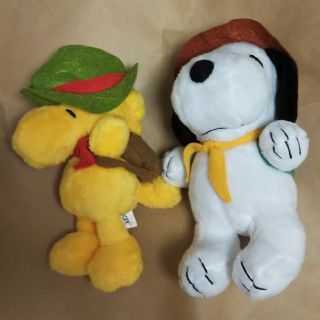 ピーナッツ(PEANUTS)のスヌーピーとウッドストックのぬいぐるみ(山登りコスチューム)(ぬいぐるみ)