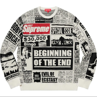 シュプリーム(Supreme)のSupreme Newsprint Sweater  ニュースプリントセーター(ニット/セーター)