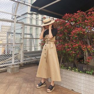 マウジー(moussy)のたま様専用【人気】WAIST BELT BARE ドレス(ロングワンピース/マキシワンピース)