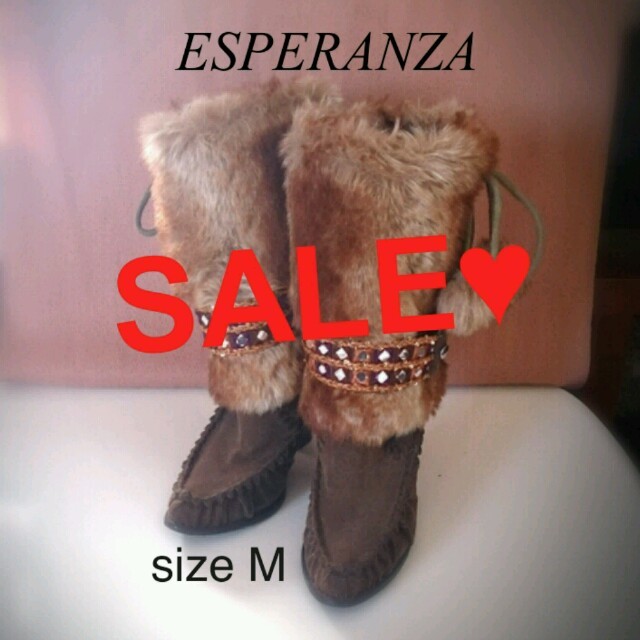 ESPERANZA(エスペランサ)の値下げ🎵ファーブーツ レディースの靴/シューズ(ブーツ)の商品写真