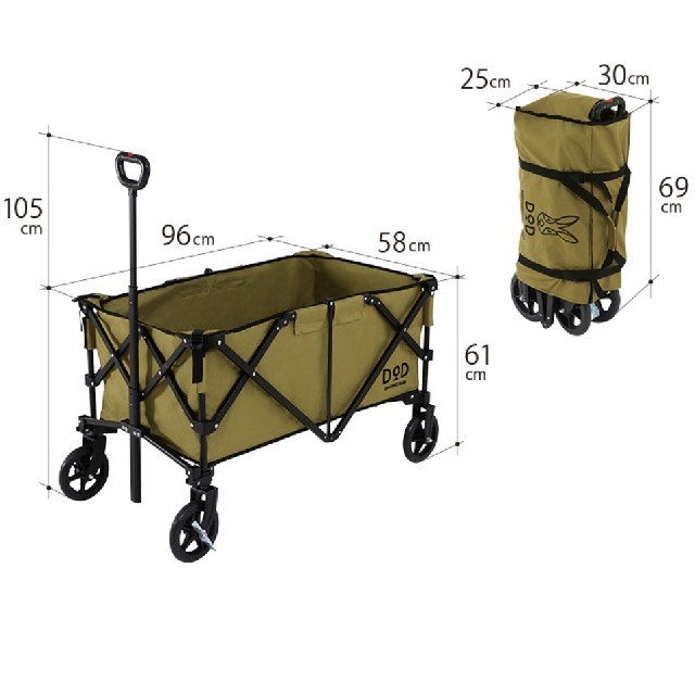 DOPPELGANGER(ドッペルギャンガー)のDOD アルミキャリーワゴン スポーツ/アウトドアのアウトドア(その他)の商品写真