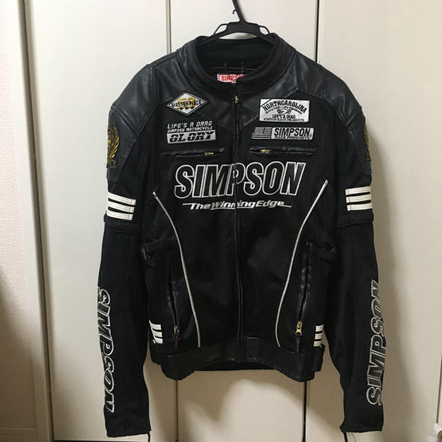 新作 シンプソン ライダースジャケット L メッシュジャケット