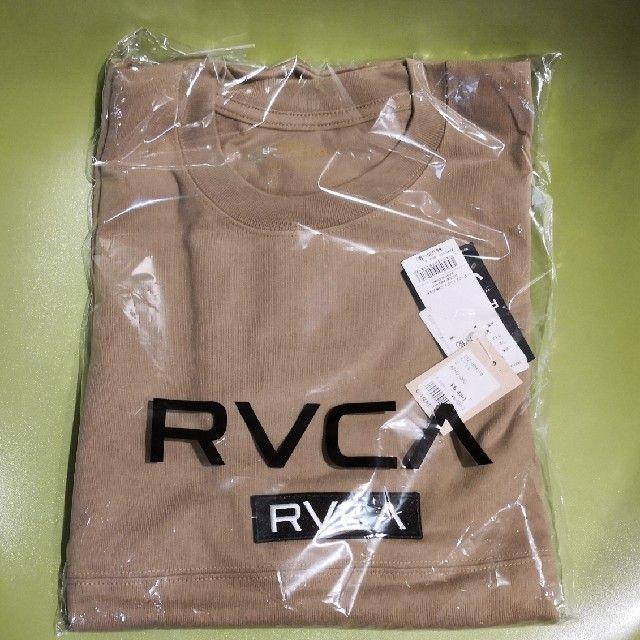 RVCA(ルーカ)の大人気　ベージュ Sサイズ RVCA テープロゴロングTシャツ　新品1 メンズのトップス(Tシャツ/カットソー(七分/長袖))の商品写真