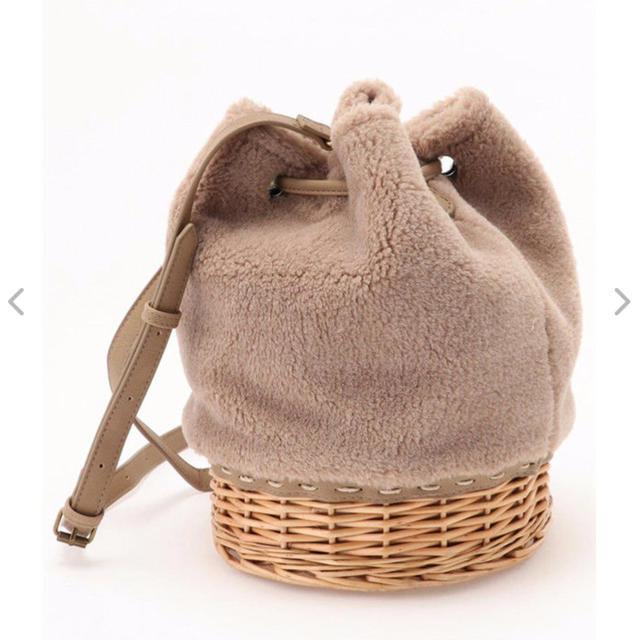 SM2(サマンサモスモス)のSM2 ボア×カゴ巾着ショルダー レディースのバッグ(かごバッグ/ストローバッグ)の商品写真