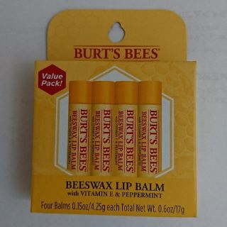 バーツビーズ(BURT'S BEES)のバーツビーズ  リップ   ４本新品セットです(リップケア/リップクリーム)