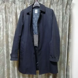 スーツカンパニー(THE SUIT COMPANY)のスーツカンパニー ステンカラーコート ネイビー ビジネス メンズMサイズ(ステンカラーコート)