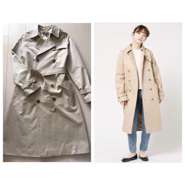 A.P.C - 定価8万程 A.P.C アーペーセー トレンチコート ギャバジンの
