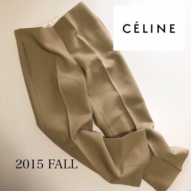 celine(セリーヌ)のCeline ワイド パンツ ベージュ フィービー 2015Fall 定価11万 レディースのパンツ(カジュアルパンツ)の商品写真