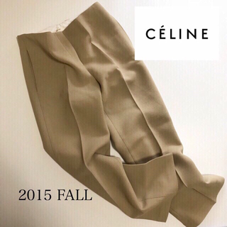 セリーヌ(celine)のCeline ワイド パンツ ベージュ フィービー 2015Fall 定価11万(カジュアルパンツ)