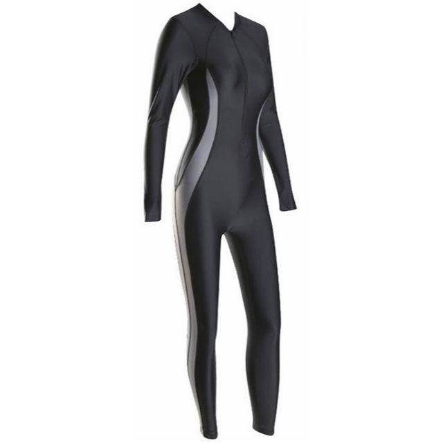 値下げ　大きいサイズ　3XL　ウエットスーツ　水着　ブラック×グレー レディースの水着/浴衣(水着)の商品写真
