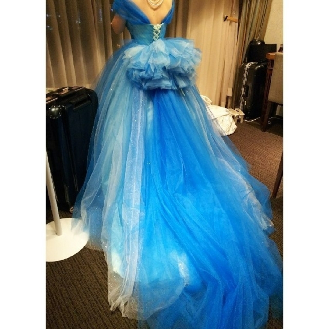 カラードレス  ブルー レディースのフォーマル/ドレス(ウェディングドレス)の商品写真