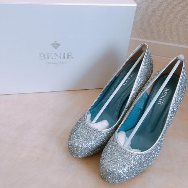 ベニル BENIR ウエディングシューズ グリッター レディースの靴/シューズ(ハイヒール/パンプス)の商品写真