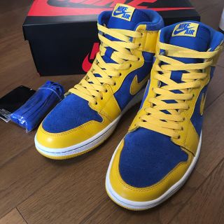 ナイキ(NIKE)の美品27.5cm NIKE AIR JORDAN 1 RETRO LANEY(スニーカー)