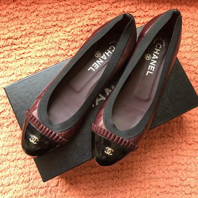 CHANEL シャネル 美品 バレエシューズ バレリーナ パンプス 38-