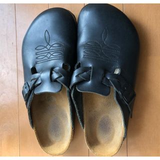 ビルケンシュトック(BIRKENSTOCK)のBIRKEN STOCK/黒/レザー(サンダル)